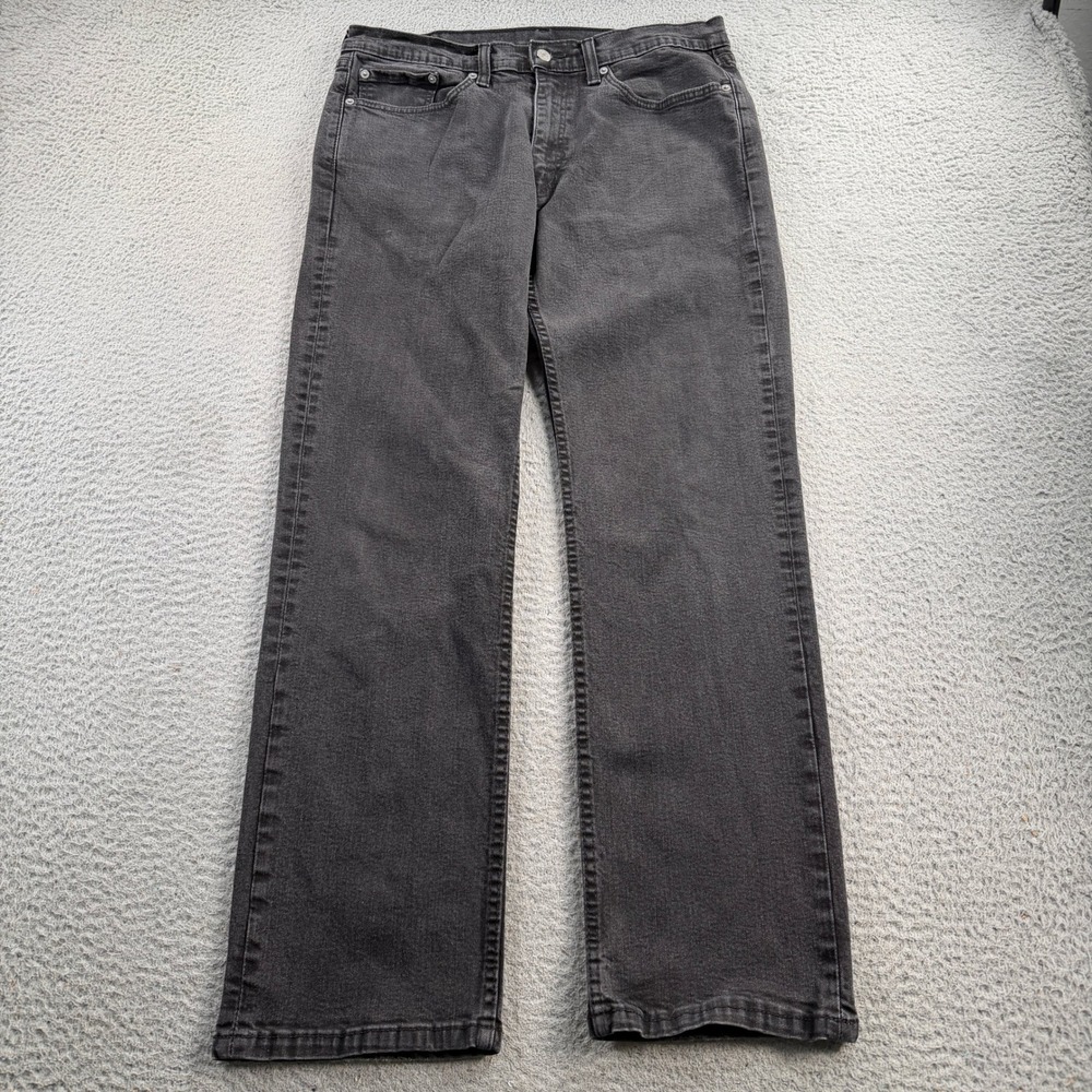 Levi's 514 Jeans Mens 36x32 Black Straight Fit Denim Pants Casual Workwear